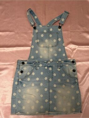 Cherokee Polka Dot Denim Girl’s Overall Skirt Size XL/TG Target 2014 Line